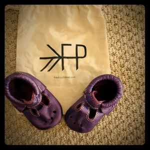 Freshly picked purple Mary Jane moccasins
